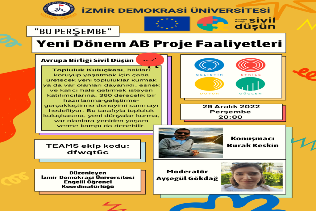 Yeni Dönem AB Proje Faaliyetleri 29 Aralık 2022